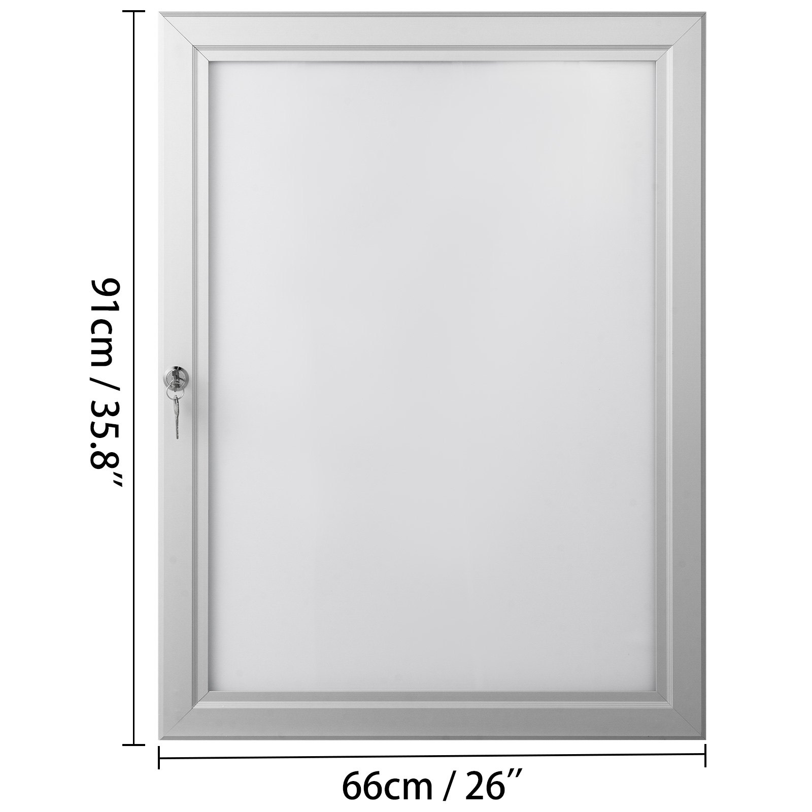 VEVOR A1 Lockable Poster Frame 26"x19.3" Black Water-Proof Movie Poster Frame Aluminum Profile for Photography Display (A1-Silver)