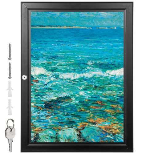 A2 Lockable Poster Frame Menu Outdoor Display Case Notice Board 19.3x26" Pubs