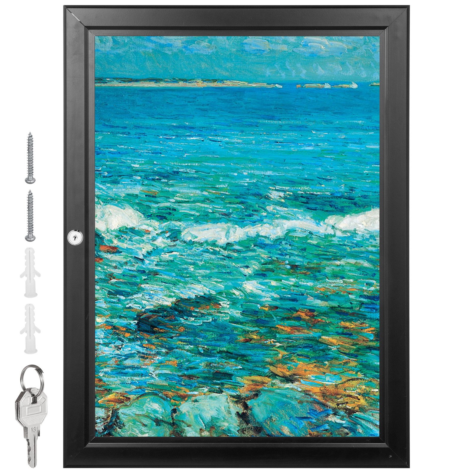 A2 Lockable Poster Frame Menu Outdoor Display Case Notice Board 19.3x26" Pubs