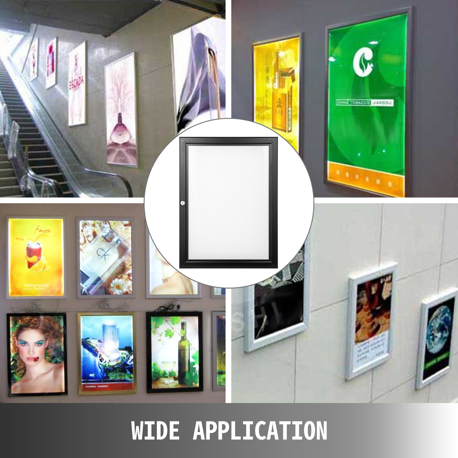 A2 Lockable Poster Frame Menu Outdoor Display Case Notice Board 19.3x26" Pubs