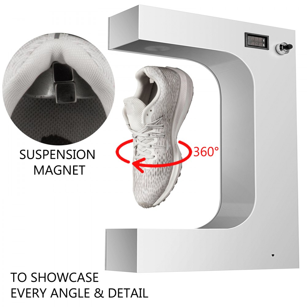 VEVOR Magnetic Levitating Shoe Display Floating Shoe Display Magnetic 600g White