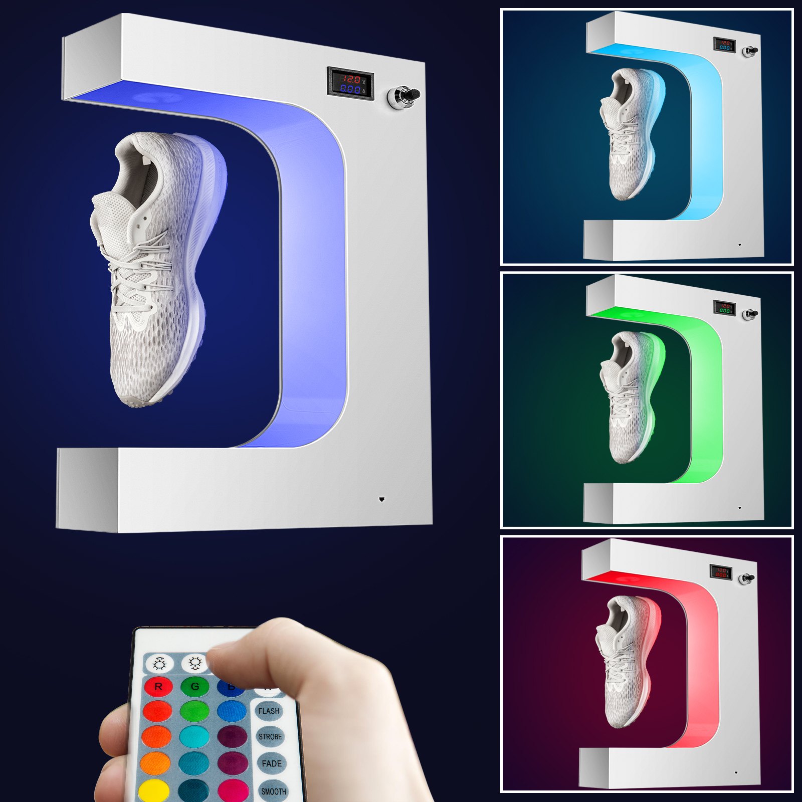 VEVOR Magnetic Levitating Shoe Display Floating Shoe Display Magnetic 600g White