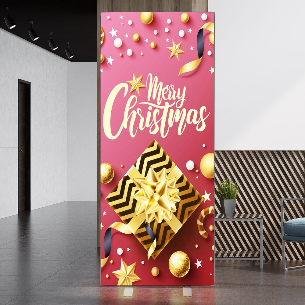 VEVOR LED Poster Frame, 34" x 80" Large Sidewalk Sign, Backlighting LED Light Box with Aluminum Frame & Stable Base, Illuminated Photo Frame for Poster Advertising Display