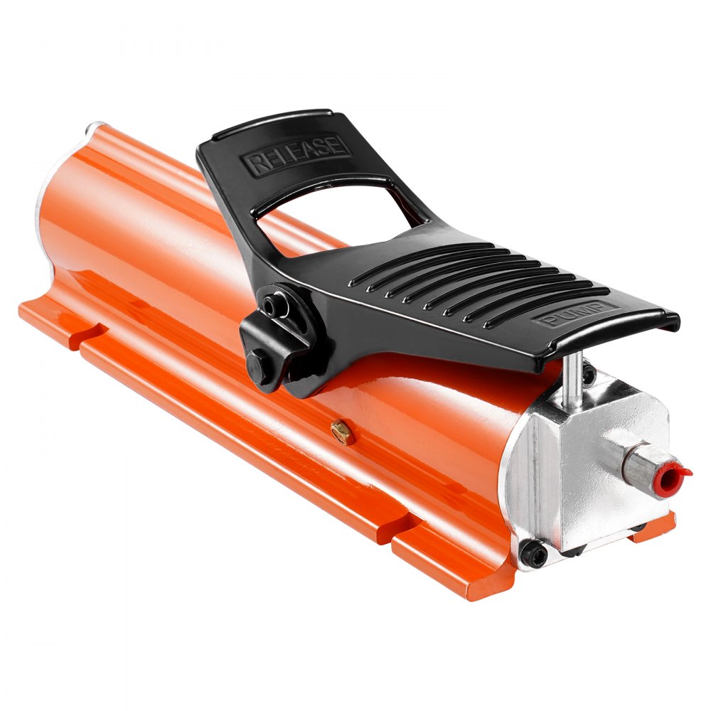 VEVOR 689 bar(10,000PSI) Air Hydraulic Pump, 0.7 L(0.18 Gal) Reservoir, NPT 9.5mm(3/8 In) Oil Outlet, NPT 6.4mm(1/4 In) Inlet, Metal Shell Air Actuated Treadle Foot Pump, for Precision Industrial Machinery & Aerospace Equipment