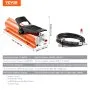VEVOR 10,000PSI Air Hydraulic Pump, 0.18 Gal Reservoir, NPT 3/8 In Oil Outlet, NPT 1/4 In Inlet, Metal Shell Air Actuated Treadle Foot Pump, for Precision Industrial Machinery & Aerospace Equipment