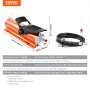 VEVOR 689 bar(10,000PSI) Air Hydraulic Pump, 0.7 L(0.18 Gal) Reservoir, NPT 9.5mm(3/8 In) Oil Outlet, NPT 6.4mm(1/4 In) Inlet, Metal Shell Air Actuated Treadle Foot Pump, for Precision Industrial Machinery & Aerospace Equipment