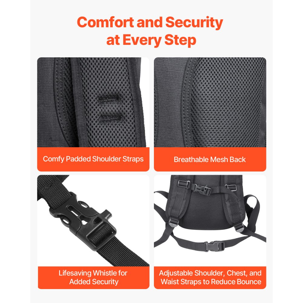 VEVOR Hydration Backpack, Water Backpack with 3L TPU Water Bladder, Tactical Molle Hiking Hydration Pack with Storage for Men Women, Hydro Water Daypack for Hiking Running Cycling Camping