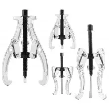 VEVOR Gear Puller Set, 3 in/4 in/6 in/8 in 3 Jaw Bearing Puller with Reversible Jaws, 2 Jaw/3 Jaw Pulley Puller Tool, 4 PCS Heavy Duty Bearing Puller Tool Kit for Pulley Gear Bearing Flywheel Removal