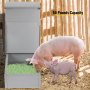 Vevor Hog Feeder Pig Feeders 50 Lbs Single Door Swine Trough With Hog Waterer
