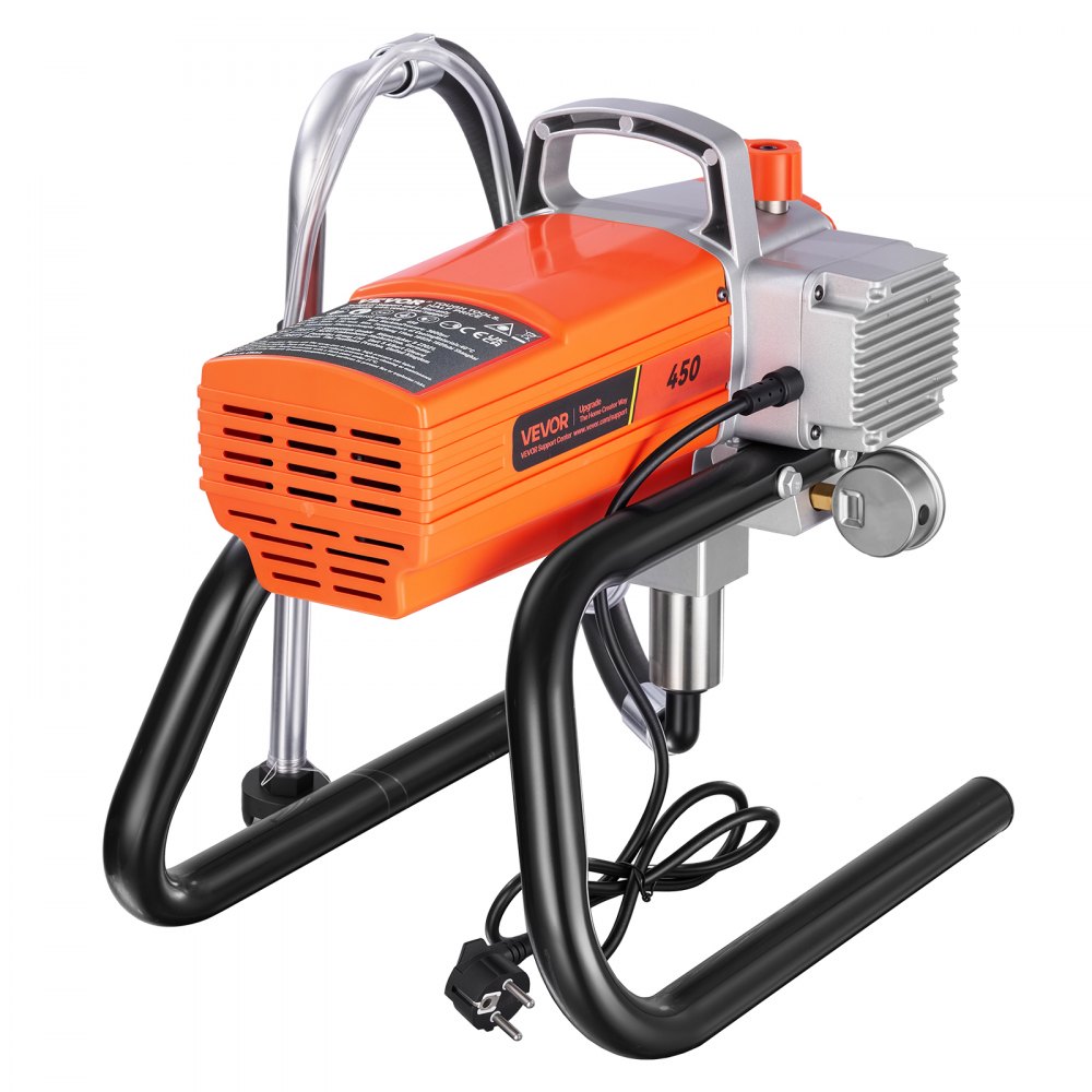 VEVOR Stand Airless Paint Sprayer 1500 W High Pressure Airless Sprayer, for Painting Big Projects Home Exterior, 3000 PSI, Electric Spray Paint Machine with Hose, Extension Rod, Nozzle, Spray Gun