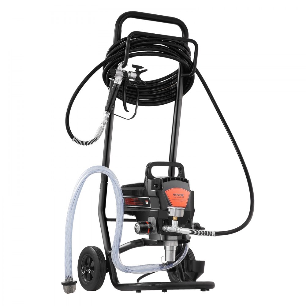 VEVOR Stand Airless Paint Sprayer, 950W 3000PSI High Efficiency Electric Airless Sprayer With Cart, Paint Sprayers for Home Interior and Exterior Furniture and Fences, Fine And Even Painting Effect