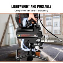 VEVOR 950W Stand Airless Paint Sprayer, 3000PSI High Efficiency Electric Airless Sprayer, Handheld Paint Sprayers for Home Interior and Exterior Furniture and Fences, Fine And Even Painting Effect