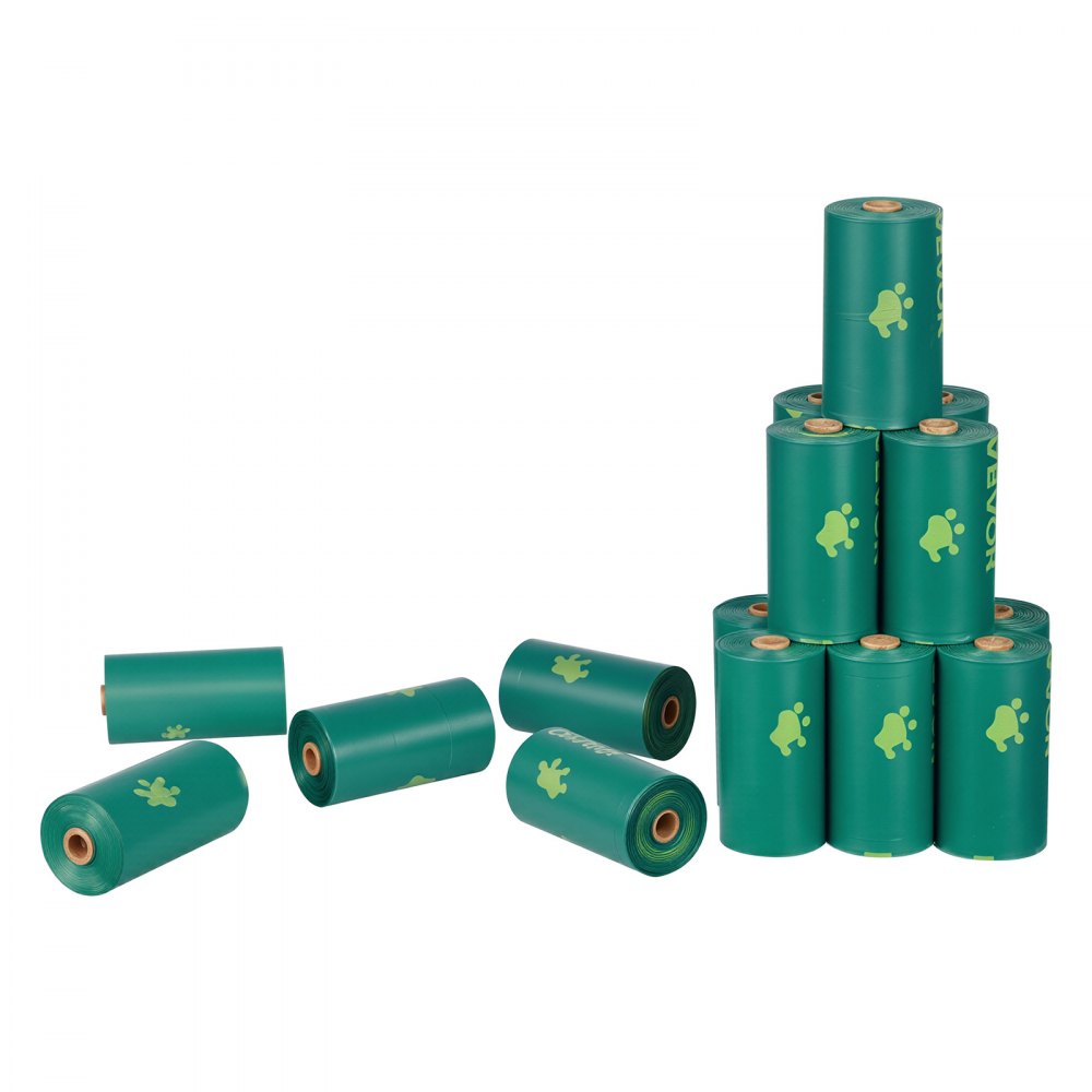 VEVOR Dog Poop Bags, 270 Counts 13 x 9 in, Sturdy & Thick Pet Waste Bags, Biodegradable HDPE Waste Bag Refill Rolls, Leak-Proof Unscented Trash Bag for Doggie Cat Pet, Dispenser Not Included