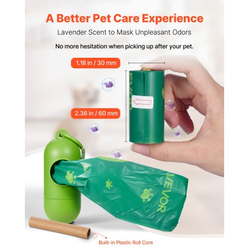 VEVOR Bolsas para excrementos de perro VEVOR, 270 unidades, 33 x
