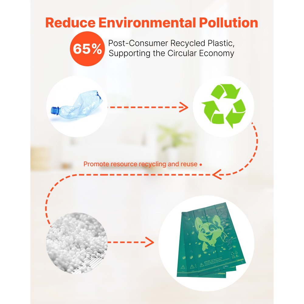 VEVOR Dog Poop Bags, 270 Counts 13 x 9 in, Sturdy & Thick Pet Waste Bags, Biodegradable HDPE Waste Bag Refill Rolls, Lavender Scented, Leak-Proof Trash Bag for Doggie Cat Pet, Dispenser Not Included