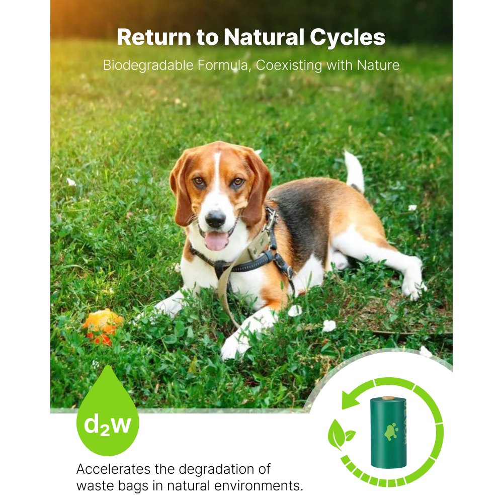 VEVOR Dog Poop Bags, 270 Counts 13 x 9 in, Sturdy & Thick Pet Waste Bags, Biodegradable HDPE Waste Bag Refill Rolls, Lavender Scented, Leak-Proof Trash Bag for Doggie Cat Pet, Dispenser Not Included