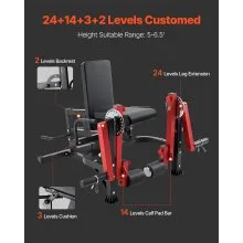 VEVOR Leg Extension and Curl Machine Seated Leg Rotary Extension Bench 700lbs