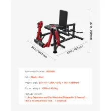 VEVOR Leg Extension and Curl Machine Seated Leg Rotary Extension Bench 700lbs