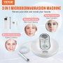 VEVOR Diamond Microdermabrasion Machine, 3 in 1 Professional Dermabrasion Machine, Facial Skin Care Equipment for Home Salon Spa, with 9 Diamond Tips, 2 Spray Bottles, 3 Vacuum Tubes