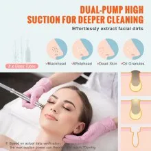Máquina de microdermoabrasión con diamante VEVOR, equipo de belleza facial 3 en 1 para salón