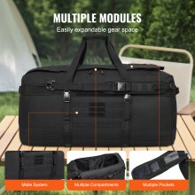 Tactical Duffle Bag 100L Gym Bag Duffle with Molle Design and Multi-mesh Bag, for workouts, cycling, gym sessions, yoga, beach trips, swimming pools, hunting, hiking, camping, practice days, weekend getaways, and many outdoor activities.