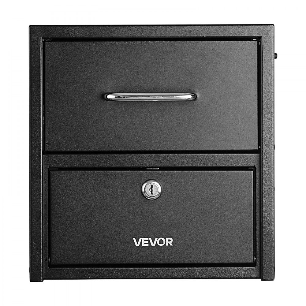VEVOR Post Mount Mailbox, Anti-Pry & Anti-Theft Mailboxes for Outside, Heavy Duty Lockable Mail Box with Magnetic Door, Weather-Resistant Metal Post Box for House Outside 21.06 x 10.63 x 11.22 in