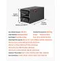 VEVOR Post Mount Mailbox, Anti-Pry & Anti-Theft Mailboxes for Outside, Heavy Duty Lockable Mail Box with Magnetic Door, Weather-Resistant Metal Post Box for House Outside 21.06 x 10.63 x 11.22 in