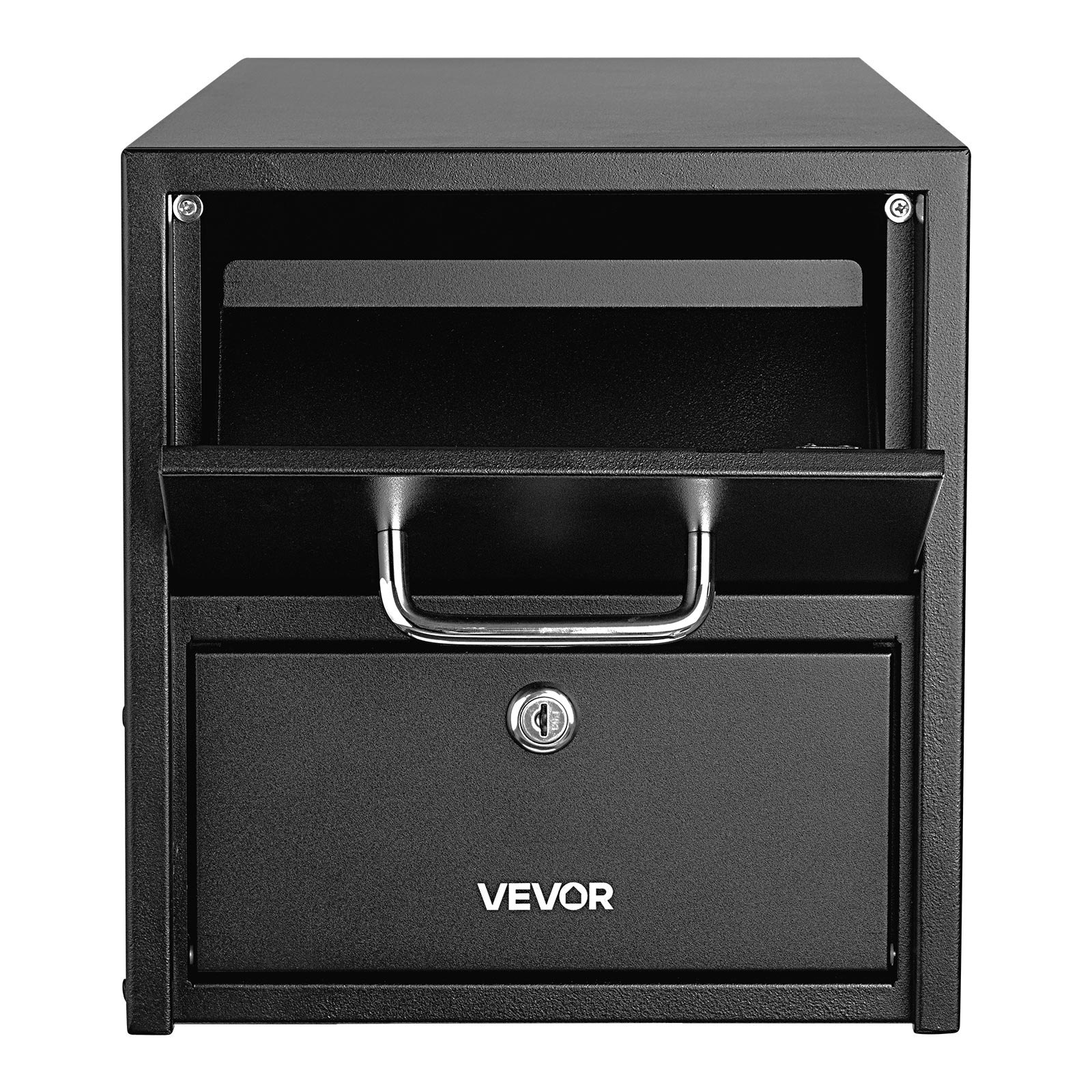 VEVOR Post Mount Mailbox, Anti-Pry & Anti-Theft Mailboxes for Outside, Heavy Duty Lockable Mail Box with Magnetic Door, Weather-Resistant Metal Post Box for House Outside 21.06 x 10.63 x 11.22 in