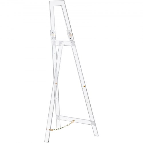 VEVOR Easel Stand, Acrylic Display Easel, 58” Height Welcome Sign Stand, Tripod Adjustable Floor Display for Painting, Wedding Sign, Posters, Arts, Mirrors, and Chalk/Dry-Erase Boards