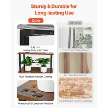 VEVOR Plant Stand Indoor with Grow Lights, 62 in Tall 8-Tier Lighted Plant Shelf, Metal Corner Plants Holder, 3 Timer & 10 Brightness, Tree-Shaped Flower Display Rack for Living Room Balcony Decor