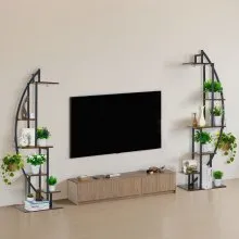 VEVOR Plant Stand Indoor with Grow Lights 2 Pack 63" Tall 6-Tier Plant Shelf