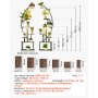VEVOR Plant Stand Indoor with Grow Lights, 166.5cm Tall 7-Tiered Lighted Plant Shelf, 2 Pack Metal Corner Plants Holder, 3 Timer & 10 Brightness, Half-Moon Shaped Flower Display Rack for Living Room