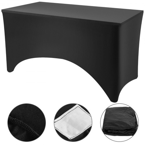 10pcs 4ft Stretch Spandex Table Covers, Fitted Rectangular Tablecloths Wedding
