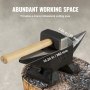 VEVOR Single Horn Anvil, 10 kg Cast Steel Anvil, High Hardness Rugged Round Horn Anvil Blacksmith, Large Countertop and Stable Base, with Round and Square Hole, Metalsmith Tool for Bending and Shaping
