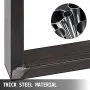 VEVOR Set of 2 Steel Table Legs, 28''Height 23''Wide Dining Table Legs, Heavy Duty 3.1" Square Box Section Square Table Legs, 28x23x3.1 Inch Black Industrial Country Style Metal Dining L