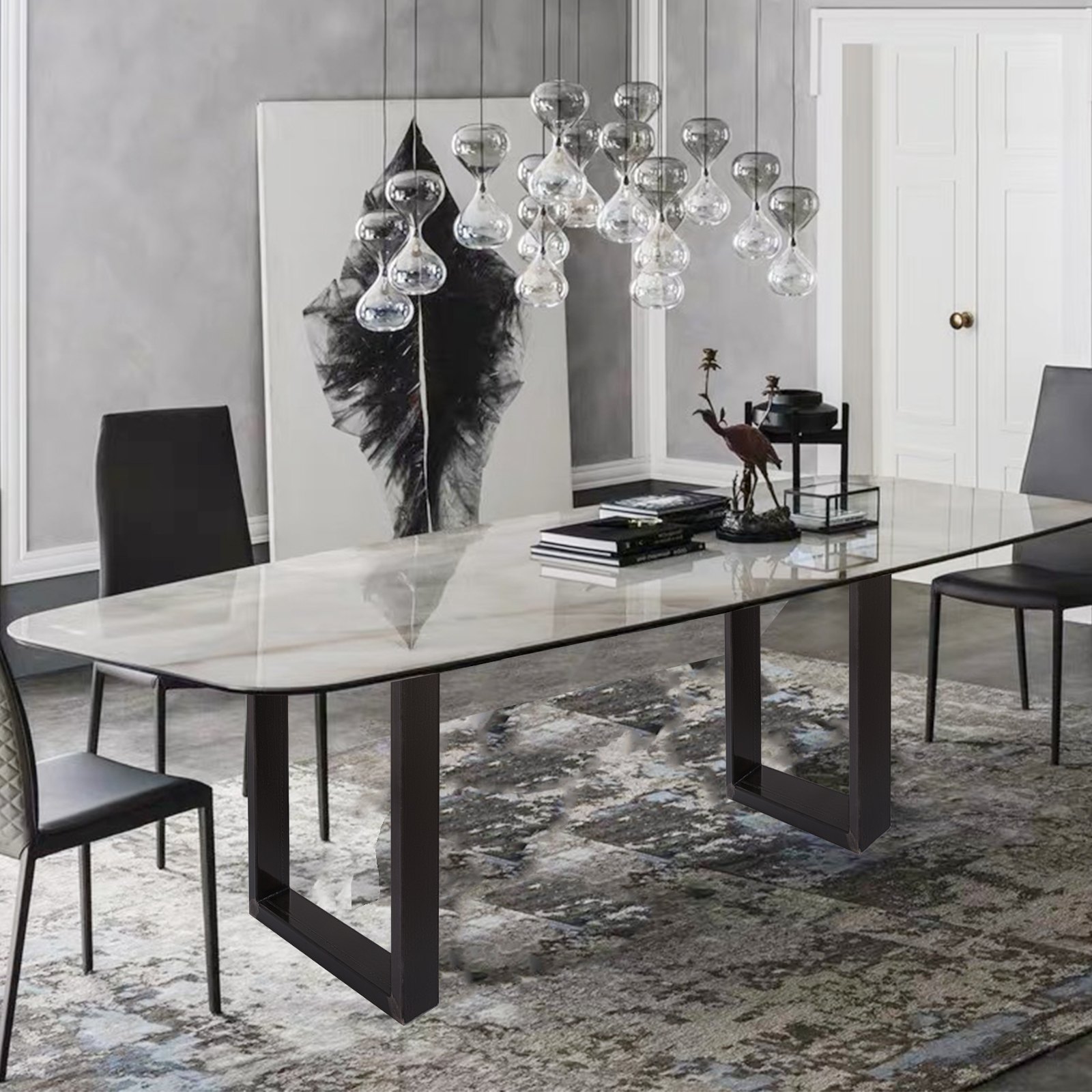 VEVOR 72 x 60 cm Dining Table Legs Office Table Legs Set of 2 Steel Table Legs Computer Desk Legs Steel Bench Legs Country Style Table Legs DIY Furniture Legs