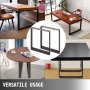 2 X Table Legs Box Section 70 X 72 Cm Office Worktop Legs Dinning Table Supports