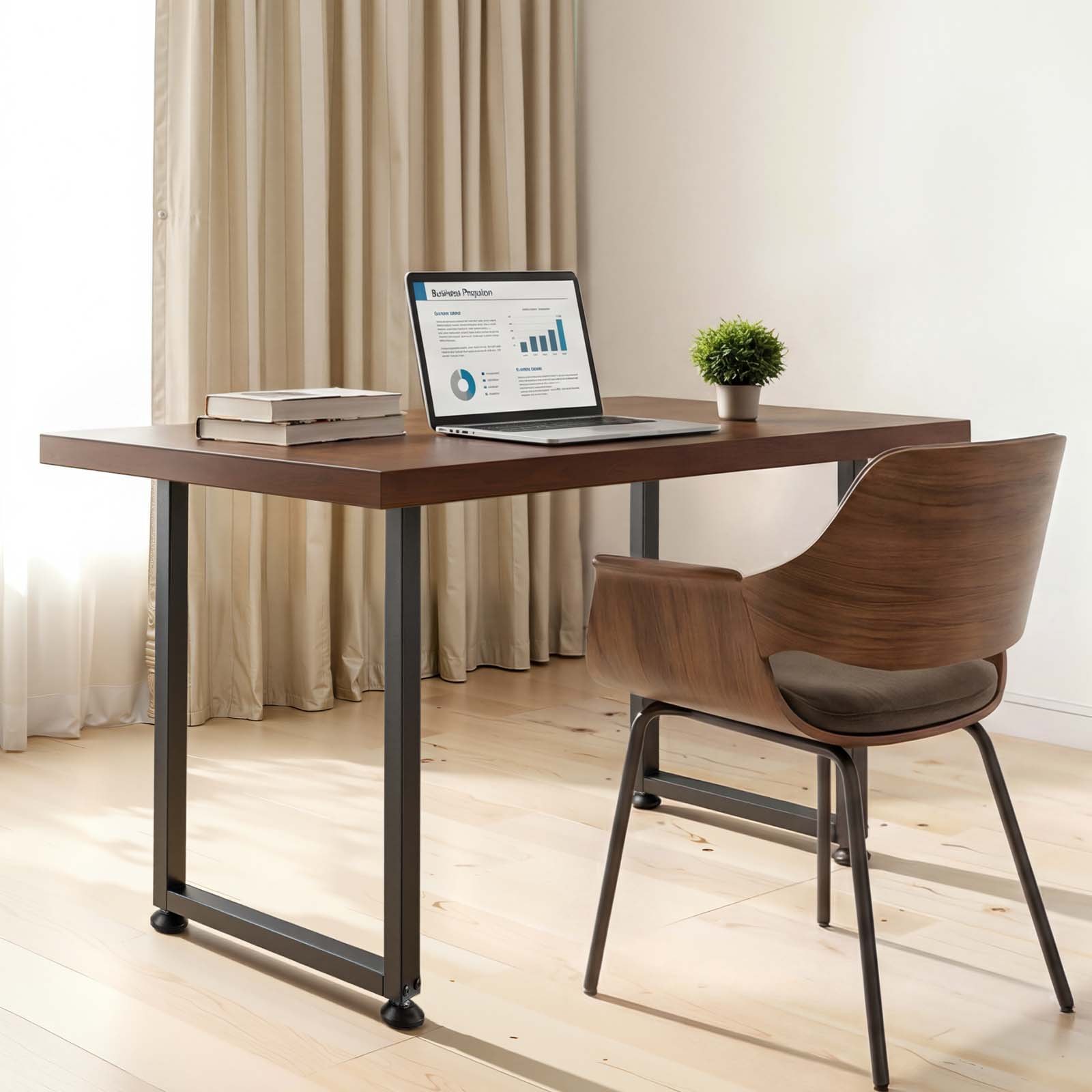 VEVOR Table Legs, 740 x 450 mm (H x W) Square Steel Furniture Legs, Modular Design, Easy Assembly, 2204 lbs Max Load Heavy Duty, for Home Office Desk, Workbenches, Dinner Bar Tables, Set of 2, Black