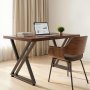 VEVOR Table Legs, 29.1" H x 24" W Steel Furniture Legs, 2204 lbs Max Load Heavy Duty, Easy Installation, Sturdy & Stable for Home Office Desk DIY, Coffee Dinner Bar Tables, Workbench,Set of 2, Black