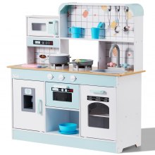 Christmas Gift! VEVOR Kitchen Playset Kids Pretend Cooking Play Toy 24 Piece Accessories White