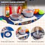 VEVOR Ensemble de cuisine pour enfants Jouet de cuisine de simulation 48 pièces Accessoires Bleu