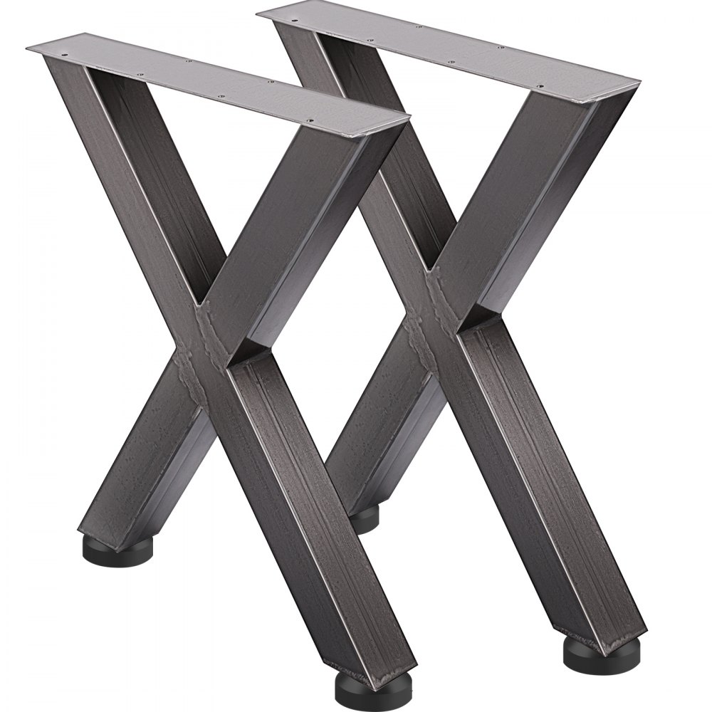 VEVOR Metal Table Legs 28.4 x 23.6 Inch Original Color Table Legs Premium steel table legs with X-frame style Steel Bench Legs Furniture Leg Perfect for Coffee Store Home Office Bar