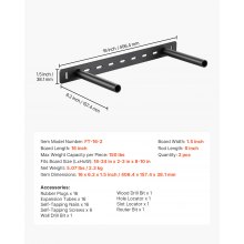 2 Pcs Shelf Brackets 16 inch / 406.4 mm Heavy Duty Floating Shelf Brackets
