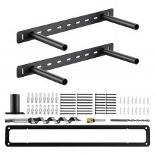 2 Pcs Shelf Brackets 16 inch / 406.4 mm Heavy Duty Floating Shelf Brackets