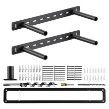 2 Pcs Shelf Brackets 16 inch / 406.4 mm Heavy Duty Floating Shelf Brackets