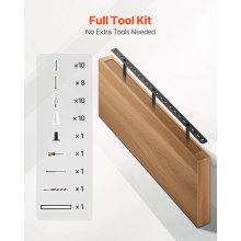 1 Pack Shelf Bracket 34 inch / 863.6 mm Heavy Duty Floating Shelf Bracket