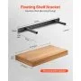 VEVOR Floating Shelf Brackets 2 Pcs, 150 lbs/68 kg Weight Capacity, 22x6.2x1.5 inch / 558.4x157.4x38.1 mm, Heavy Duty Hidden Shelf Brackets Support, Wall Mounting Invisible Floating Shelves Bracket