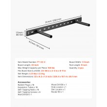 2 Pcs Shelf Bracket 22 inch / 558.4 mm Heavy Duty Floating Shelf Brackets
