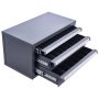 VEVOR End Mill Dispenser Cabinet, Three-Drawer End Mill Organizer Cabinet for 1/8" to 1", Steel End Mill Dispenser Organizer Cabinet with Labels, 29-Compartment Stackable for End Mill Storage