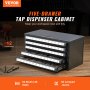 VEVOR Tap Dispenser Cabinet, Five-Drawer Tap Organizer Cabinet for #2-56-#12-28 Steel Tap Dispenser Organizer Cabinet with Labels, 60-Compartment Stackable Tap Cabinet for Tap Storage